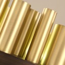 Loft Industry Modern - Gold Tubes & Glass Chandelier